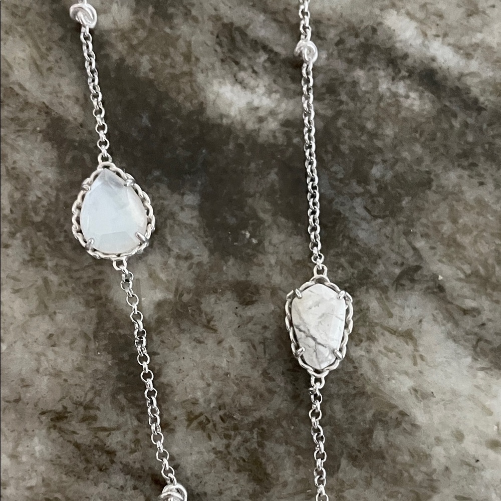 Kendra Scott White Howlite Mother of Pearl Station Necklace
